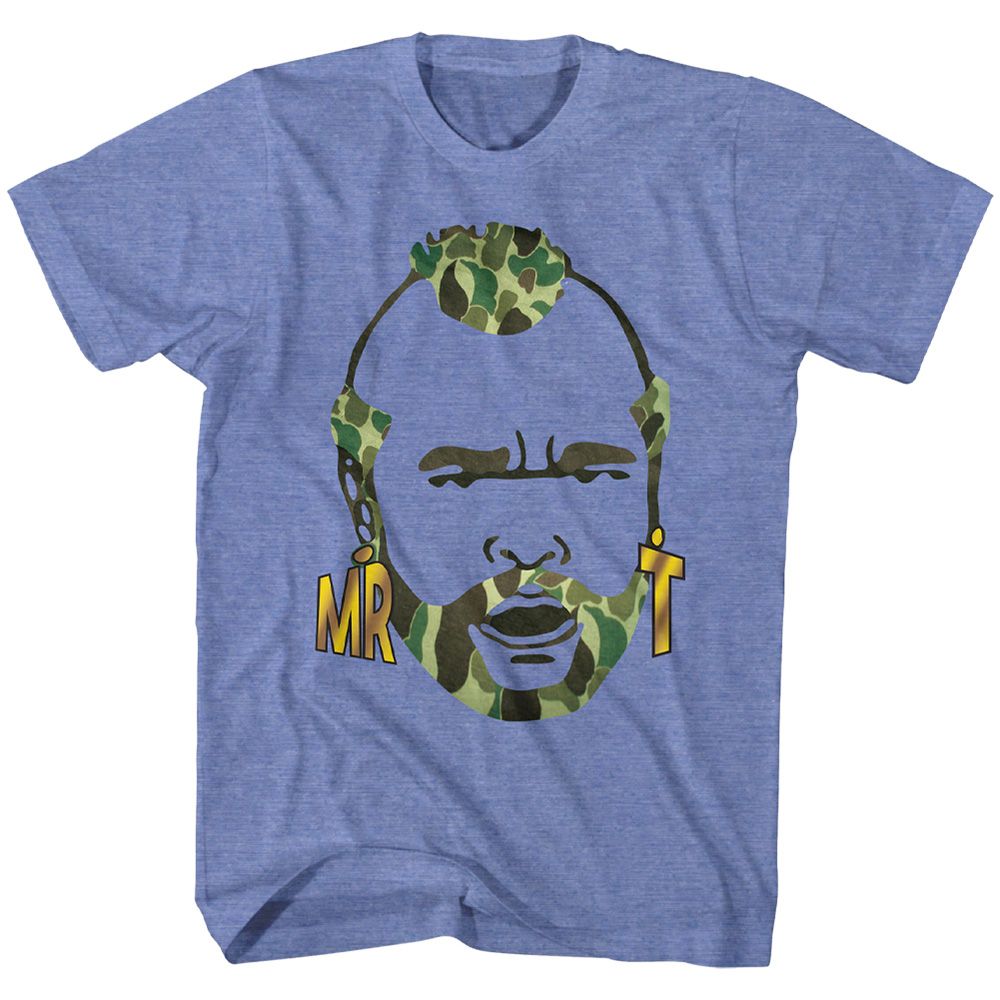 MR T-CAMO HAIR-LIGHT BLUE HEATHER ADULT S/S TSHIRT