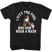 Thumbnail for MR T-PITY THE FOOL MASK-BLACK ADULT S/S TSHIRT