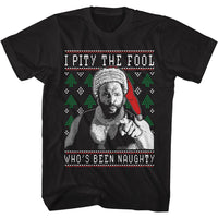 Thumbnail for MR T WHOS BEEN NAUGHTY BLACK ADULT S/S TSHIRT