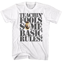 Thumbnail for MR T-RULES FOR FOOLS-WHITE ADULT S/S TSHIRT