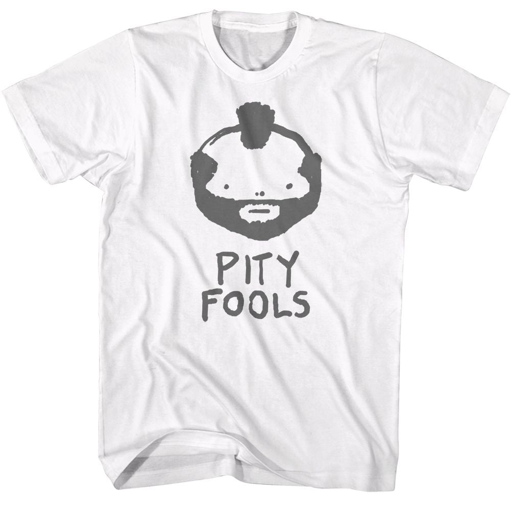 MR T-PITY FOOLS-WHITE ADULT S/S TSHIRT