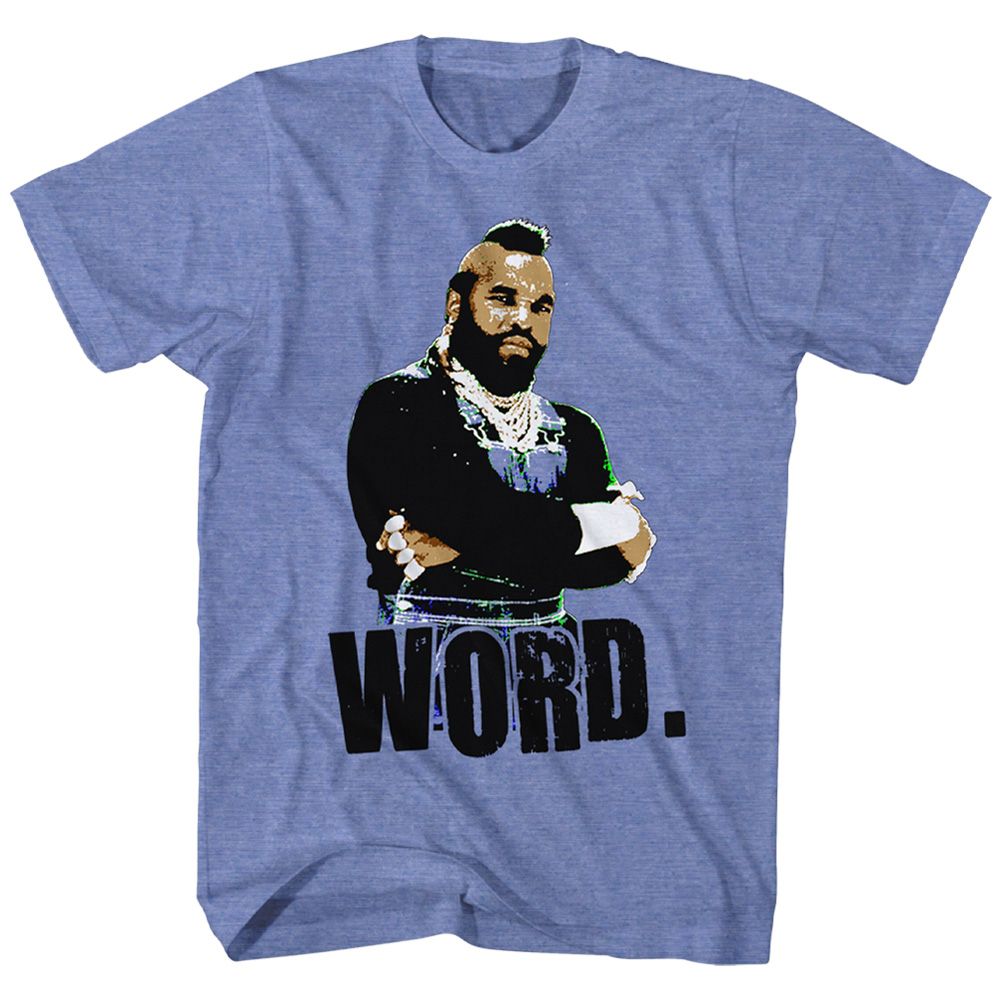 MR T-WORD-LIGHT BLUE HEATHER ADULT S/S TSHIRT