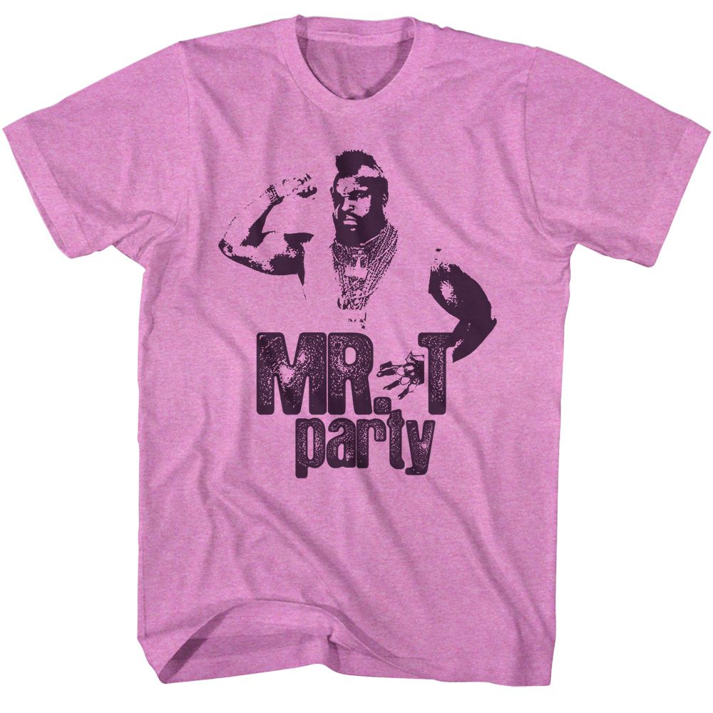 MR T-MR T PARTY-NEON PURPLE HEATHER ADULT S/S TSHIRT