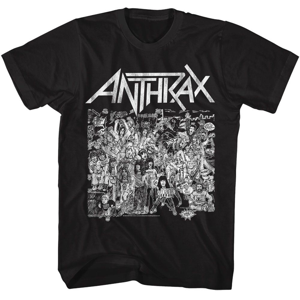 ANTHRAX-ANTHRAX NO FRILLS-BLACK ADULT S/S TSHIRT