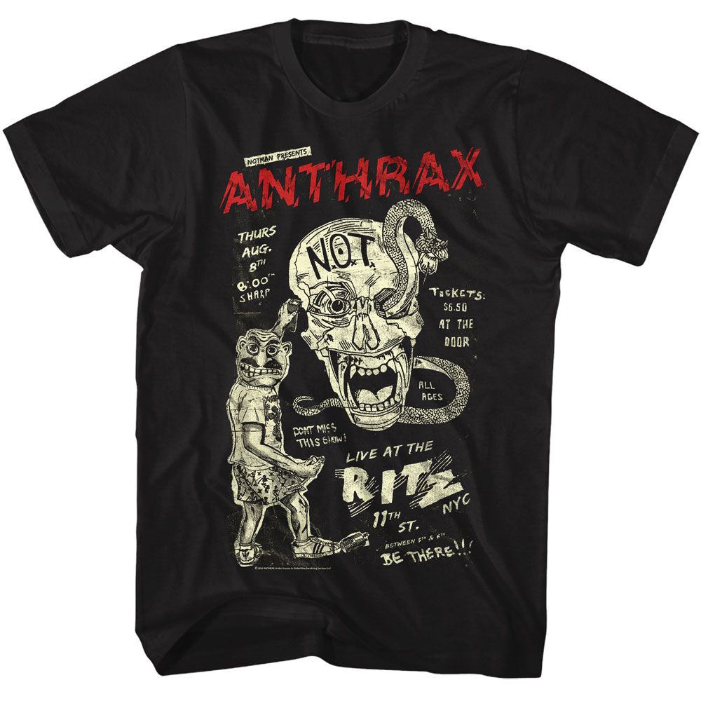 ANTHRAX-ANTHRAX LIVE AT RITZ-BLACK ADULT S/S TSHIRT