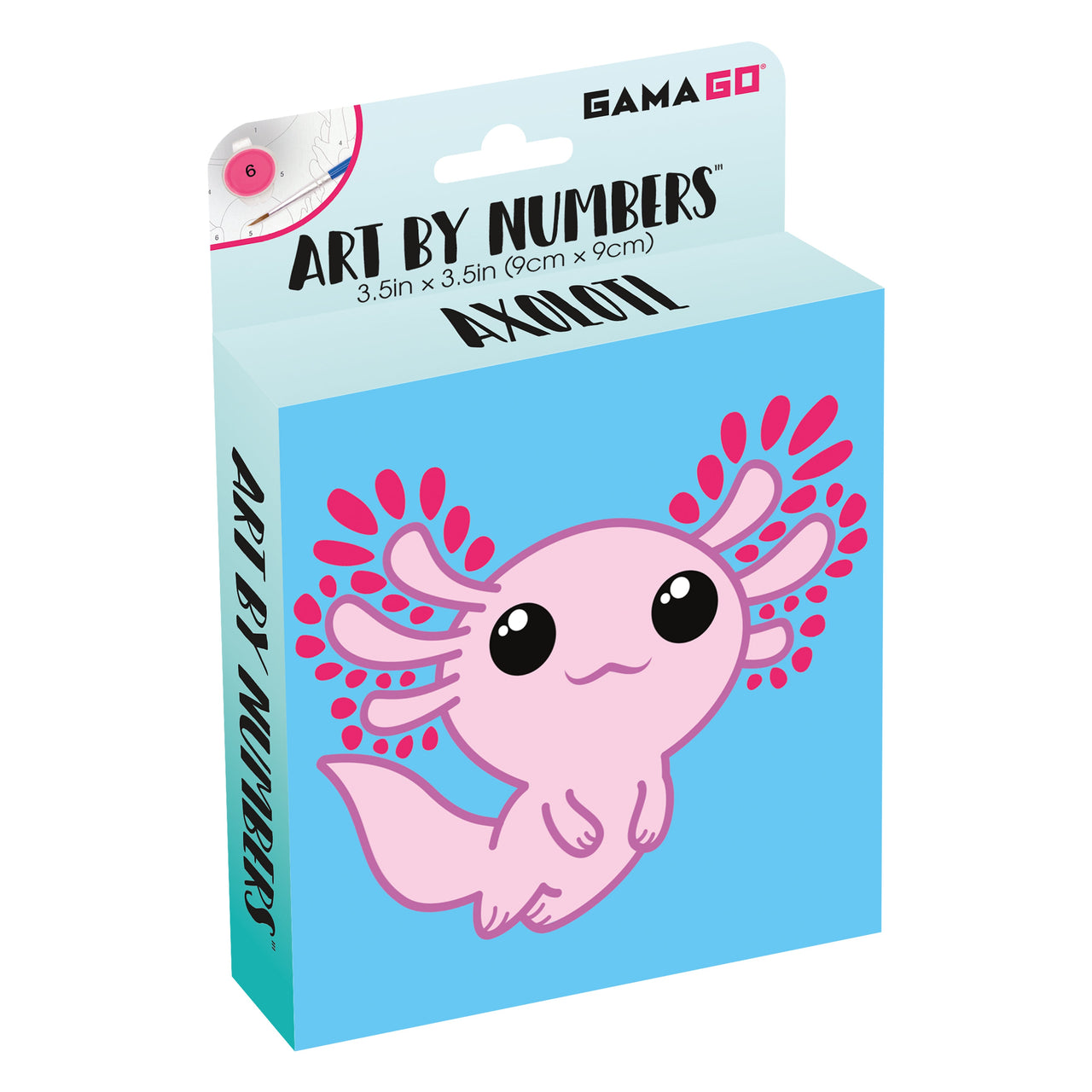 Axolotl Micro Art by Numbers (PDQ) (3.5" x 3.5") – 6 PC PPK ($5.30 each)