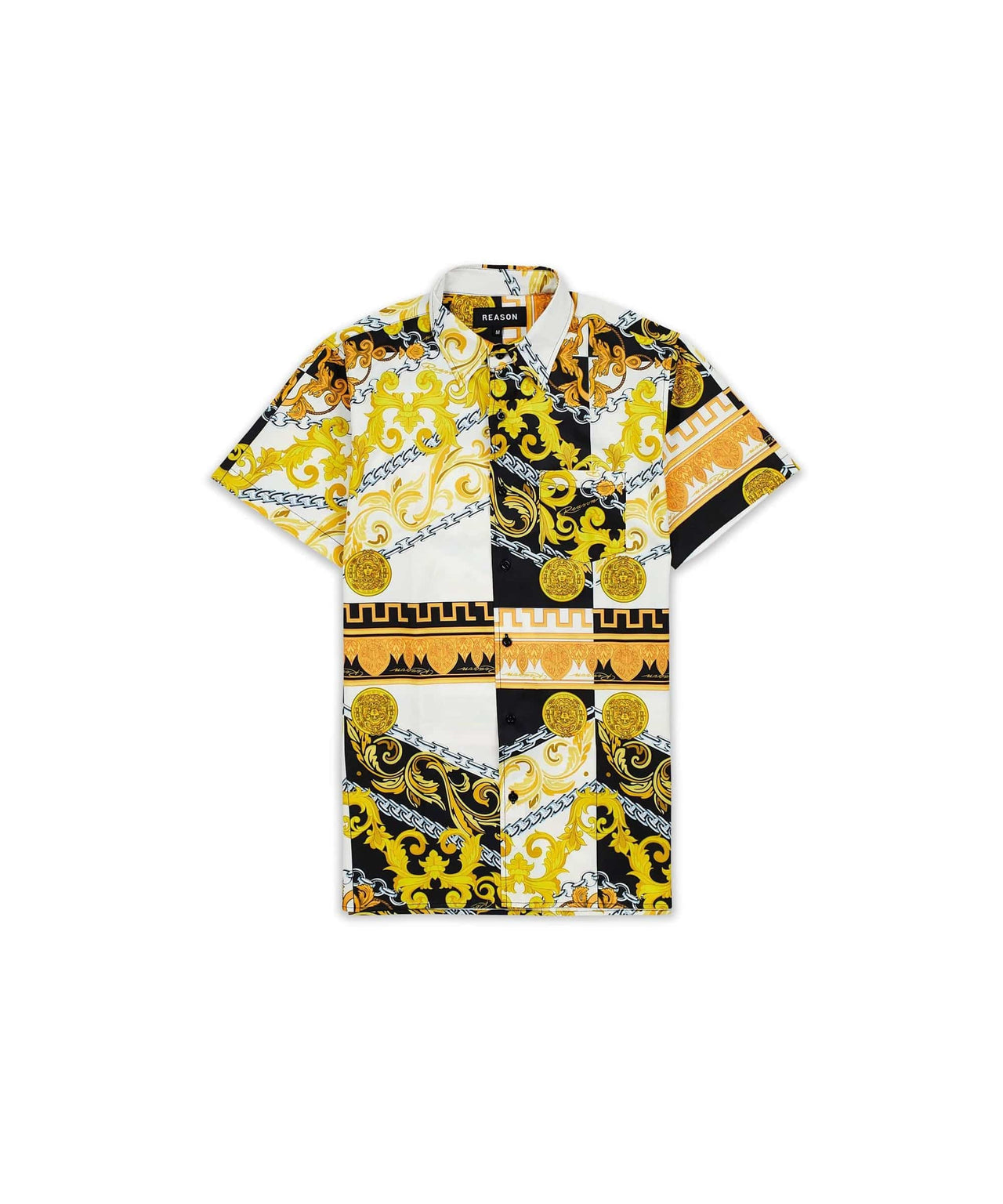 Baroque Viscose Woven Short Sleeve Shirt - Multicolor
