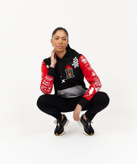 Thumbnail for Princeton Women's Graphic Pull-Over Long Sleeve Hoodie - Black