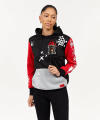 Thumbnail for Princeton Women's Graphic Pull-Over Long Sleeve Hoodie - Black