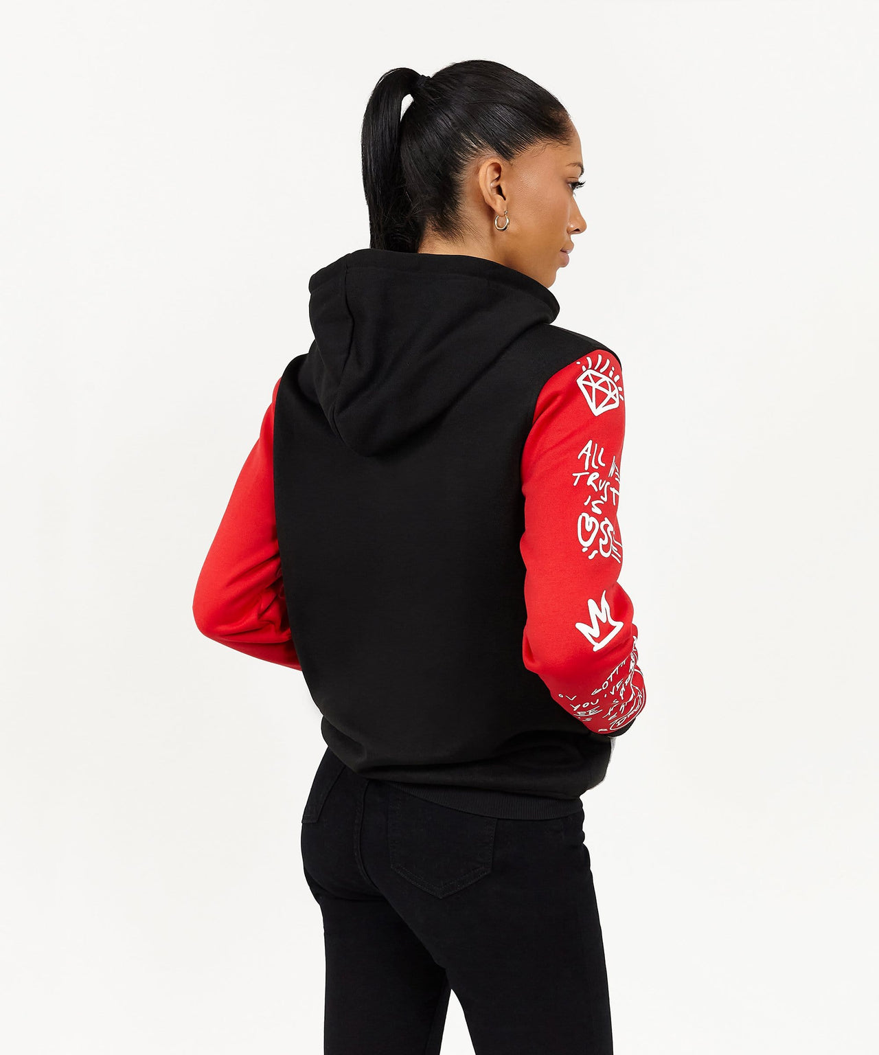 Princeton Women's Graphic Pull-Over Long Sleeve Hoodie - Black