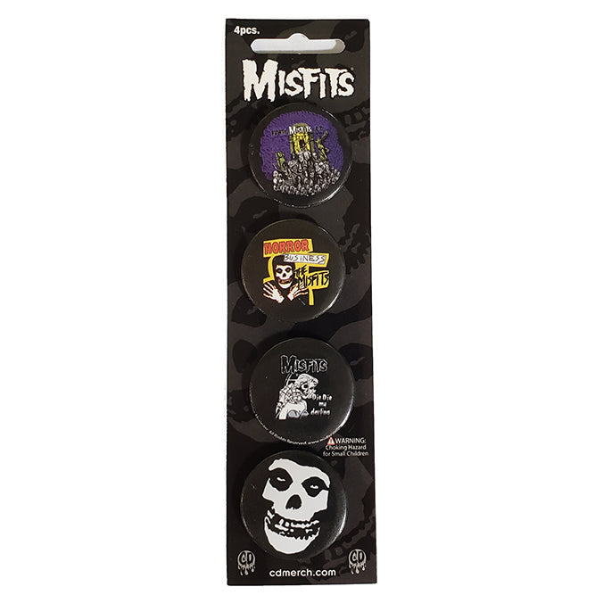Misfits 4 piece 1.25" Button Set - 6 pc prepack