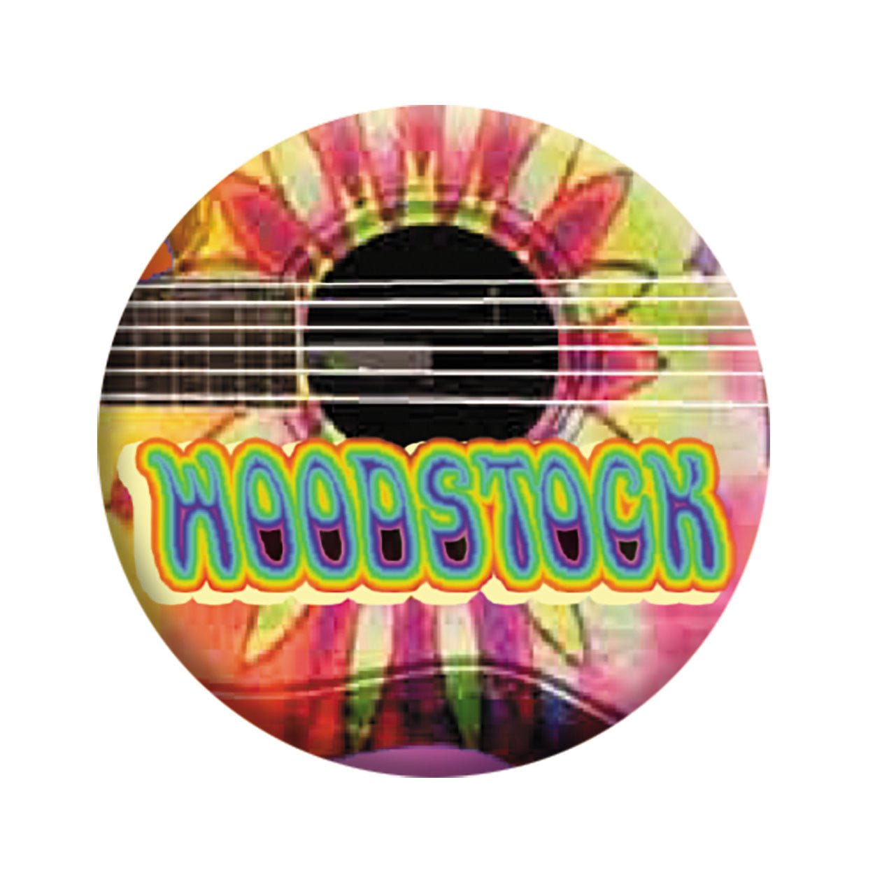 Woodstock Guitar 1.25" Button - 6 pc prepack