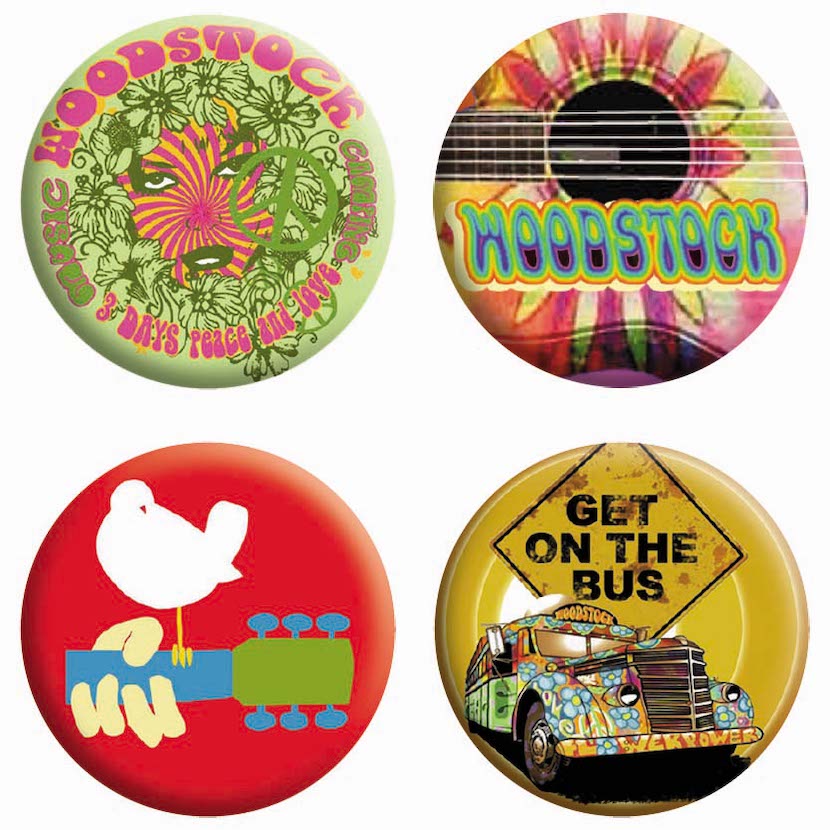 Woodstock 4 Pack 1.25" Button Set - 3 pc prepack