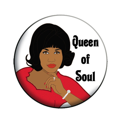 Aretha Franklin Queen of Soul 1.25" Button - 6 pc prepack