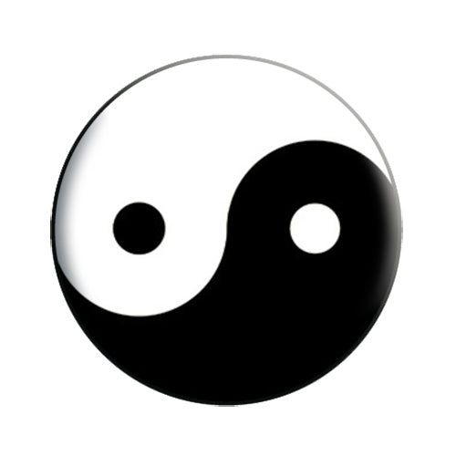 Yin Yang 1.25" Button - 6 pc prepack