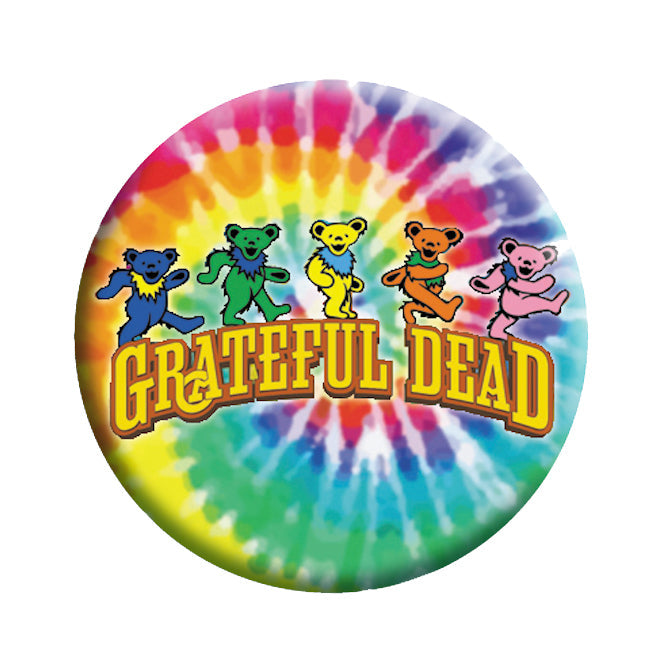 Grateful Dead Bears on Tie Dye 1.25" Button - 6 pc prepack