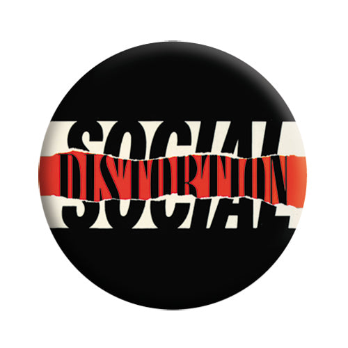 Social Distortion Ripped Logo 1.25" Button - 6 pc prepack