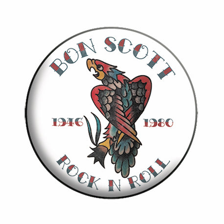 Bon Scott Tattoo Art 1.25" Button - 6 pc prepack