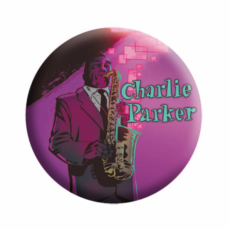 Charlie Parker Sax Vibes 1.25" Button - 6 pc prepack