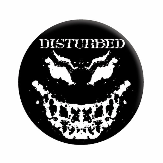 Disturbed Grin 1.25" Button - 6 pc prepack