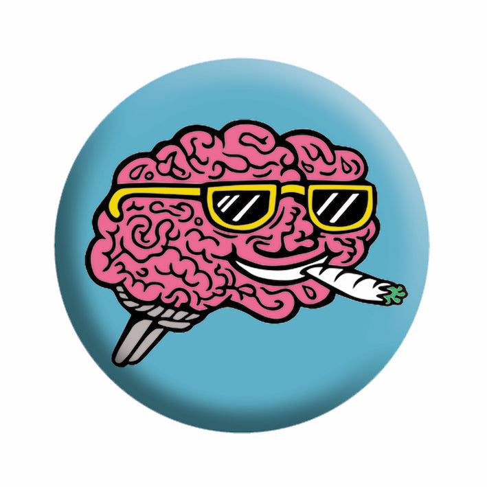 Killer Acid Brain On Pot 1.25" Button - 6 pc prepack