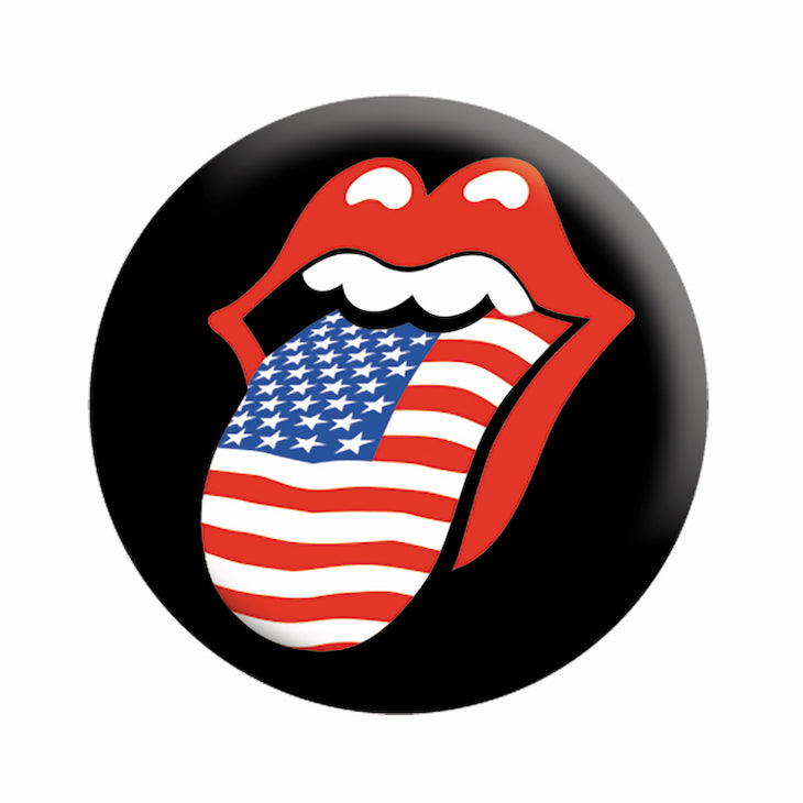 The Rolling Stones USA Flag Tongue 1.25" Button - 6 pc prepack