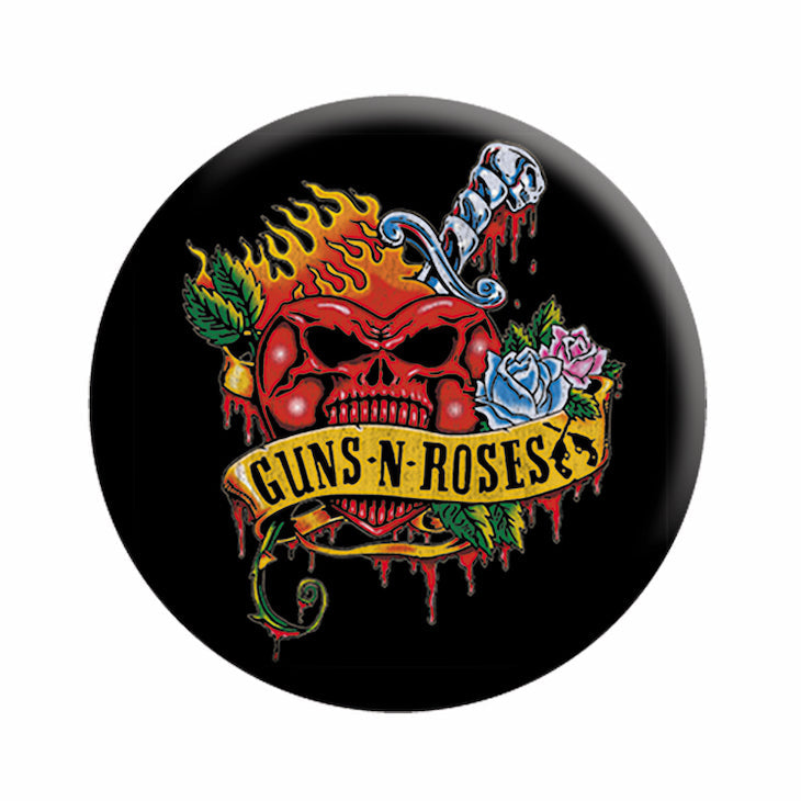 Guns N Roses Heart 1.25" Button - 6 pc prepack