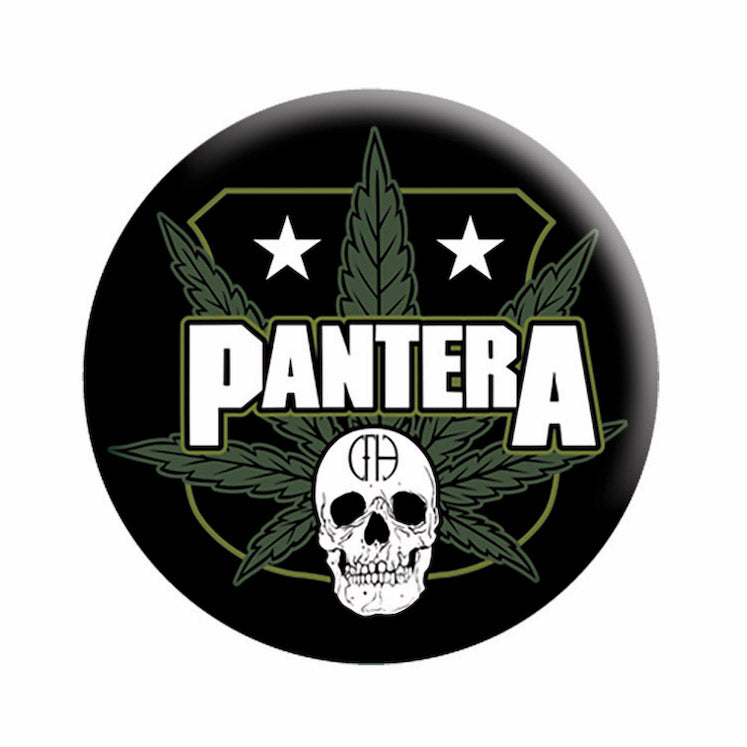 Pantera Cannabis Skull 1.25" Button - 6 pc prepack