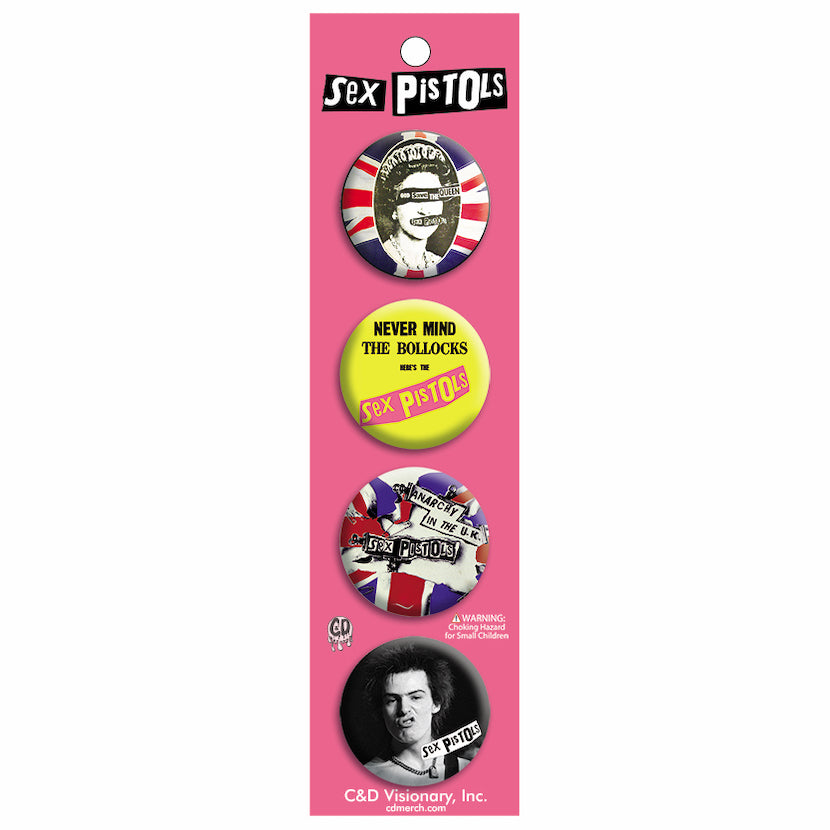 Sex Pistols Button Set  - 3 pc prepack