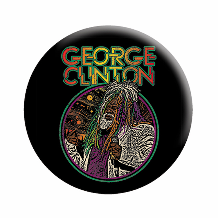 George Clinton Space Graphic 1.25" Button - 6 pc prepack