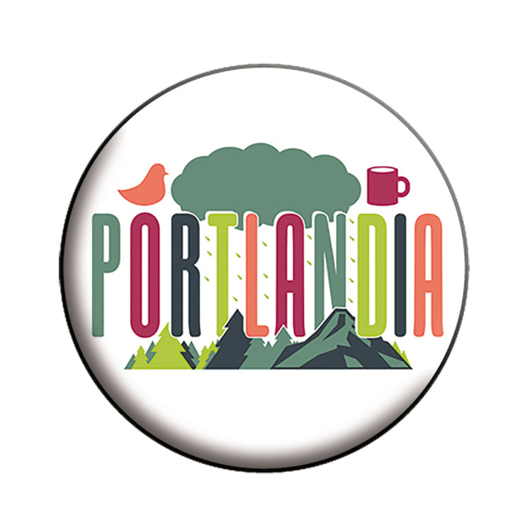 Portlandia Cloud Logo 1.25" Button  - 6 pc prepack