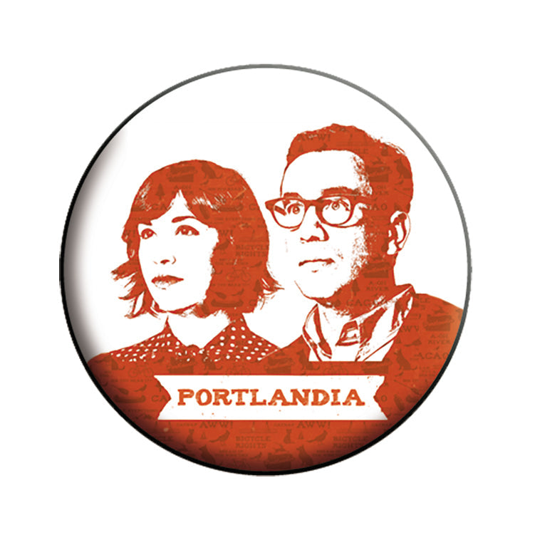 Portlandia Stencil Sketch 1.25" Button  - 6 pc prepack