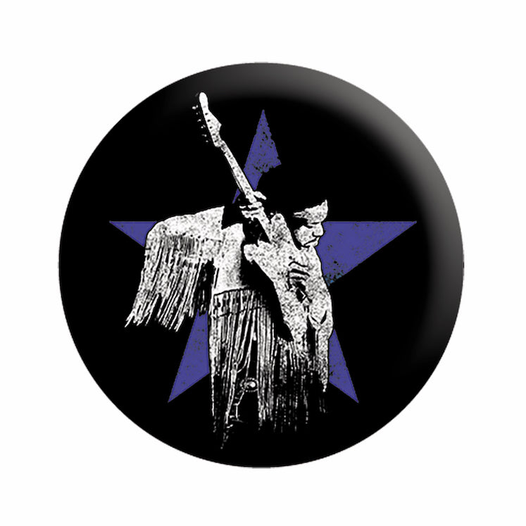 Jimi Hendrix Star 1.25" Button  - 6 pc prepack