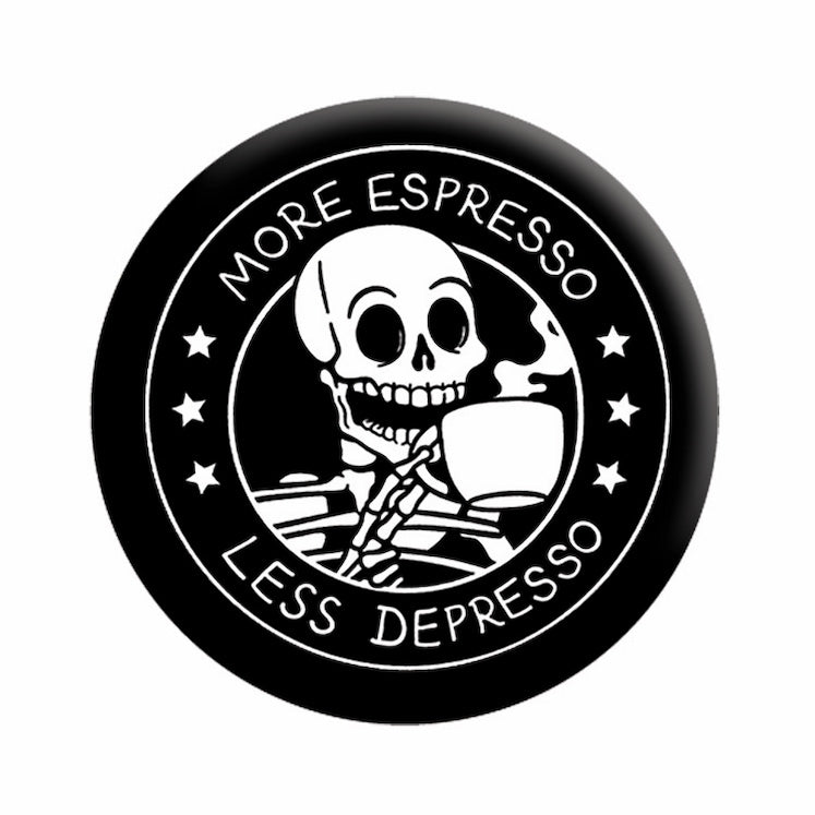 Tobe Fonseca More Espresso 1.25" Button  - 6 pc prepack