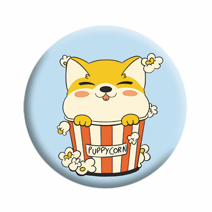 Tobe Fonseca Puppycorn 1.25" Button  - 6 pc prepack