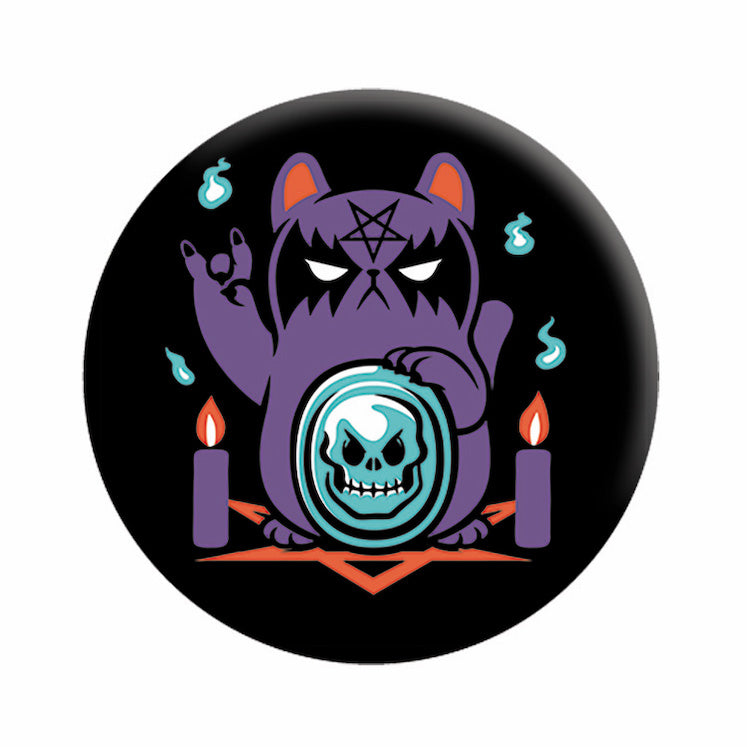 Tobe Fonseca Satanic Cat 1.25" Button  - 6 pc prepack