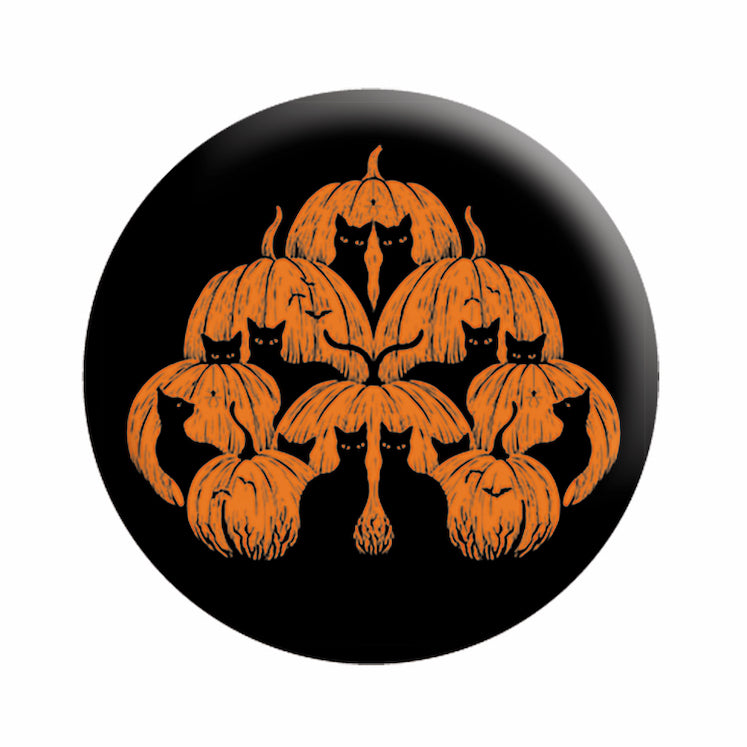 Episodic Drawing Pumpkin Cat 1.25" Button - 6 pc prepack