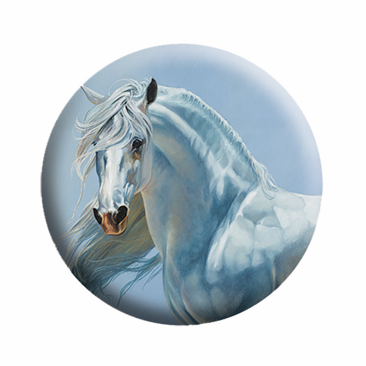 Heather Edwards White Stallion 1.25" Button - 6 pc prepack