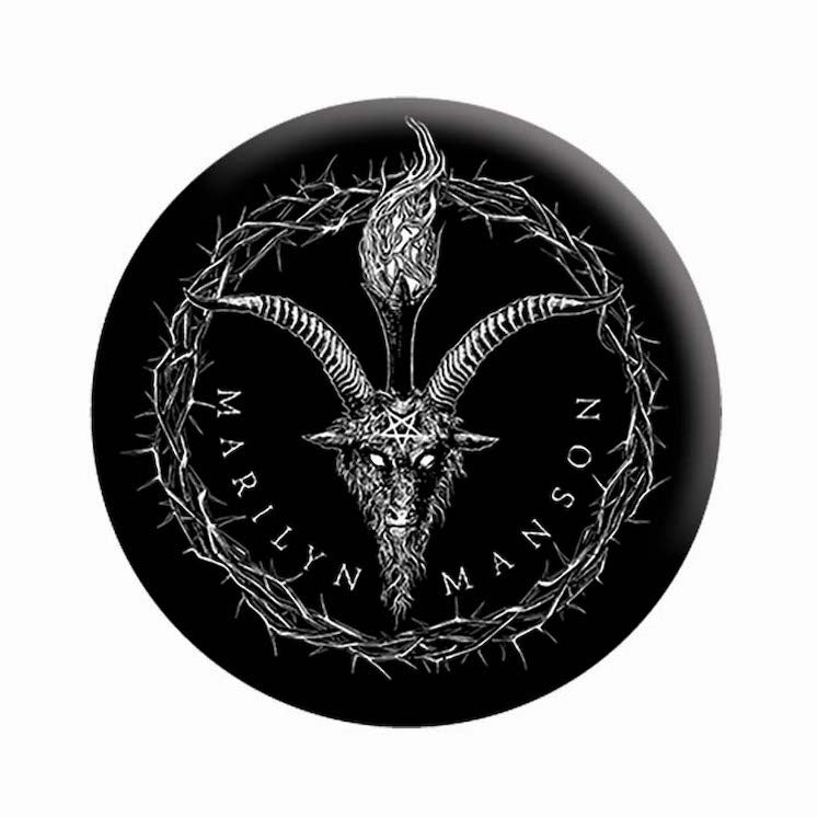 Marilyn Manson Bapho Head 1.25" Button - 6 pc prepack