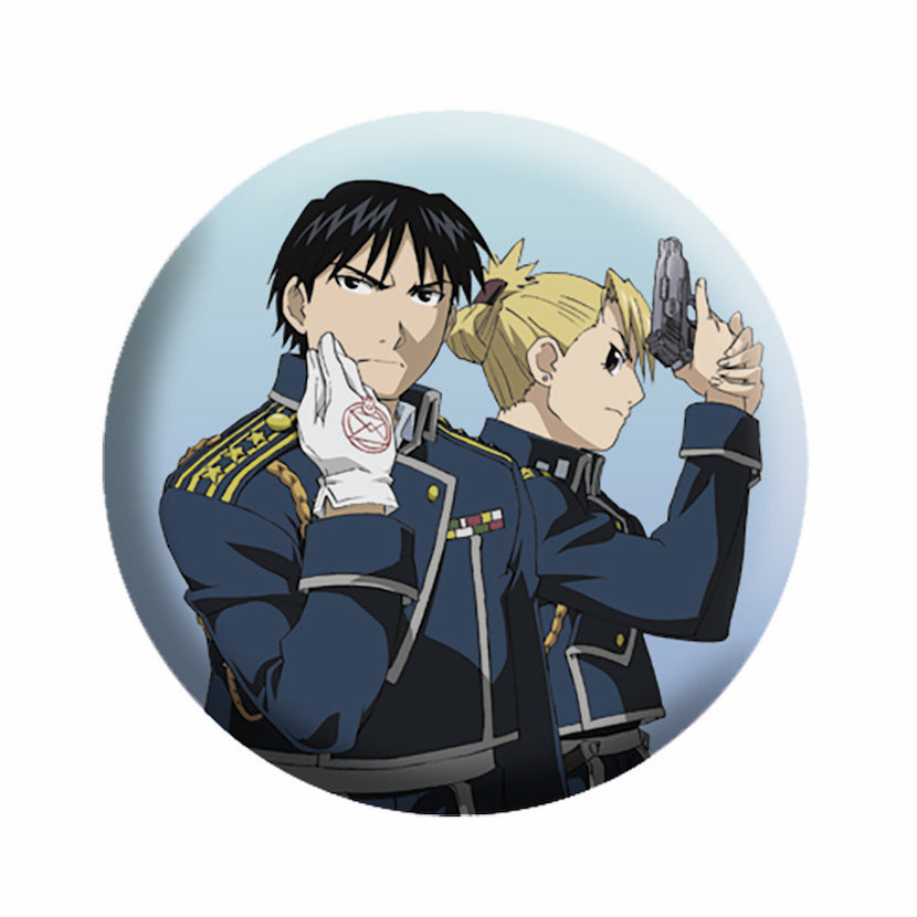 Fullmetal Alchemist Brotherhood Roy  Riza 1.25" Button - 6 pc prepack