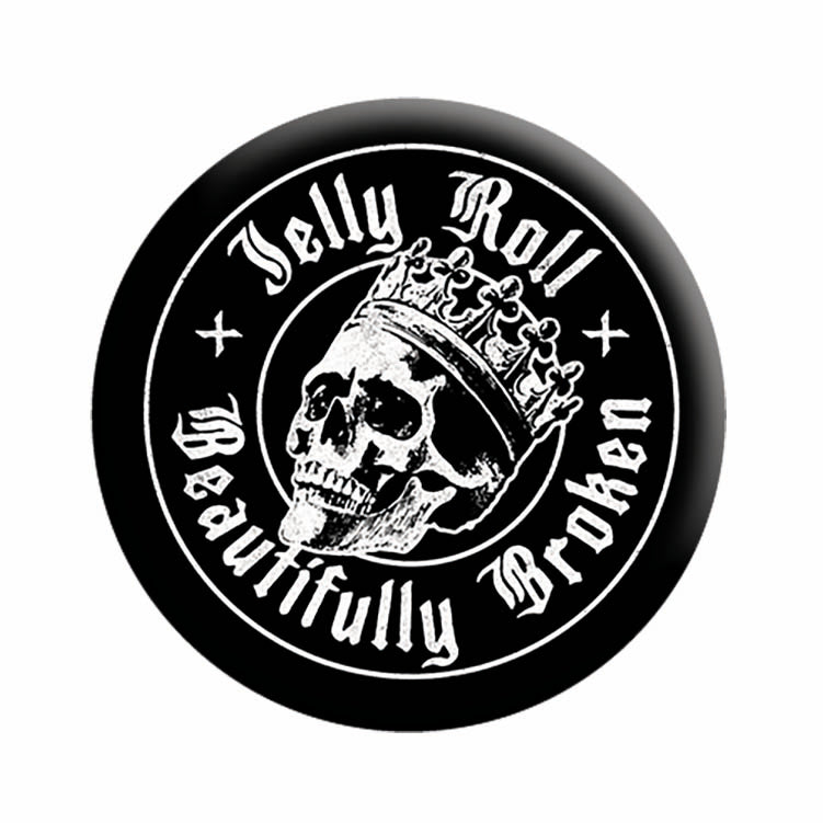 Jelly Roll Skull Seal 1.25" Button - 6 pc prepack