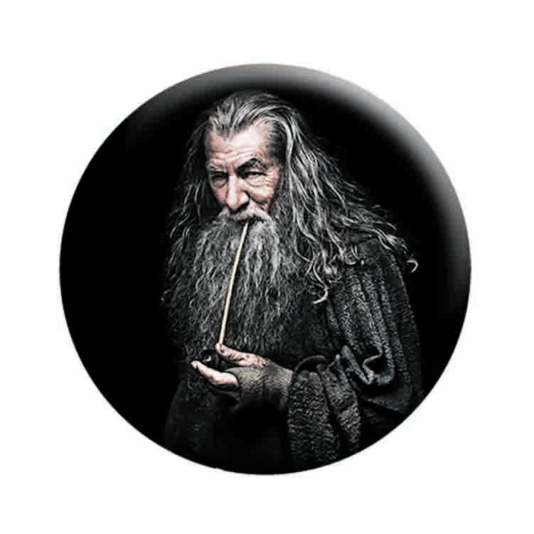 The Hobbit Gandalf with Pipe 1.25" Button - 6 pc prepack