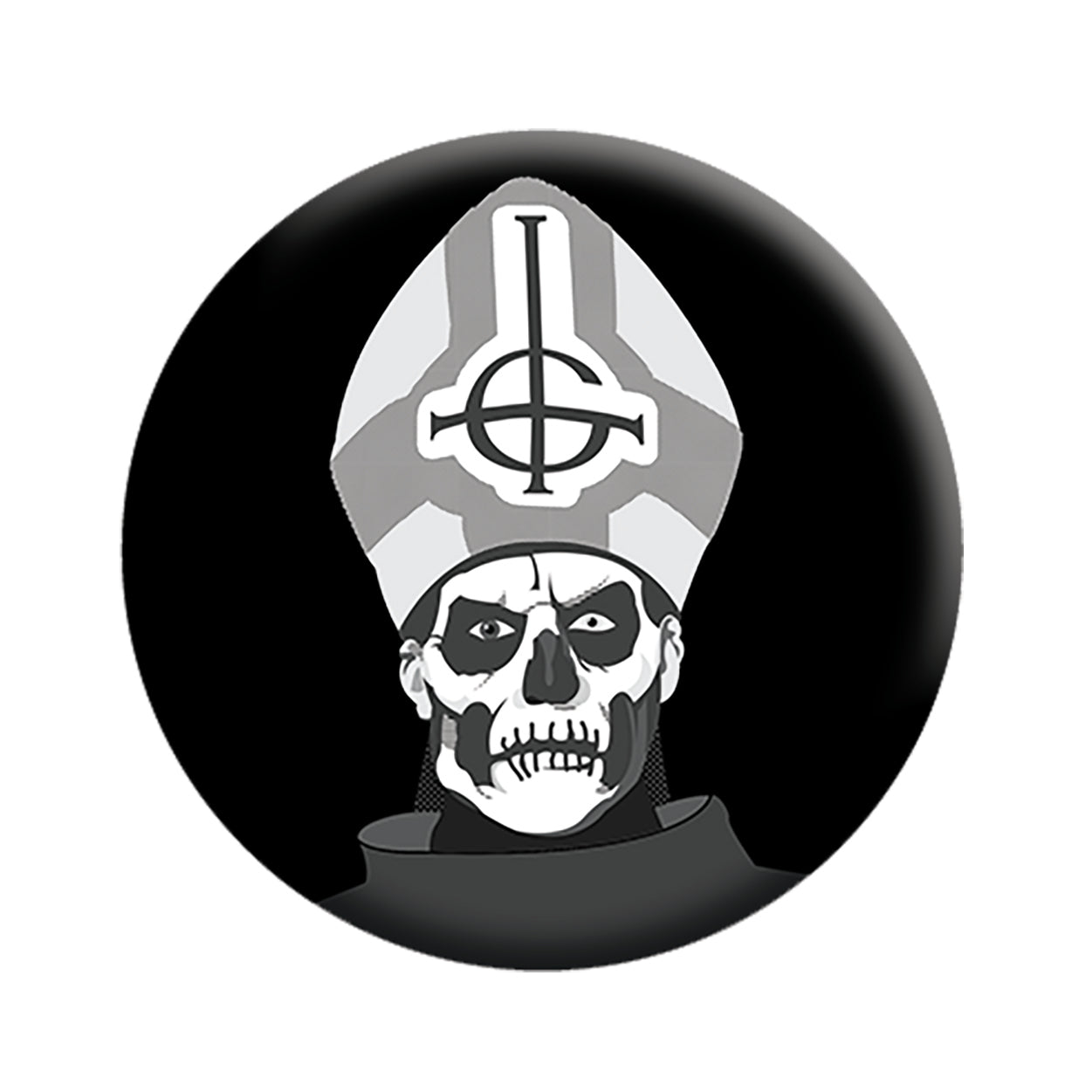 Ghost Pope 1.25" Button - 6 pc prepack