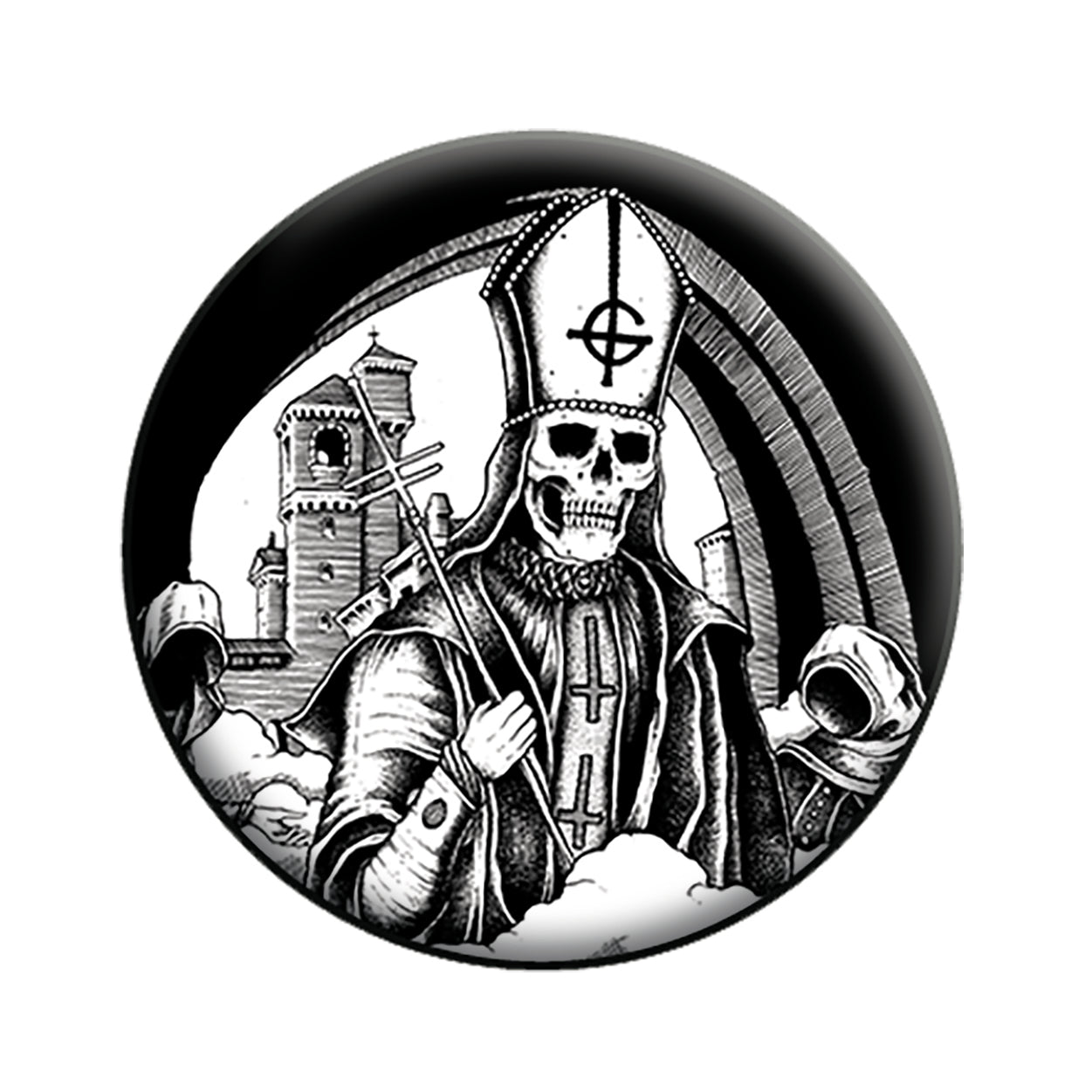 Ghost Secular 1.25" Button - 6 pc prepack
