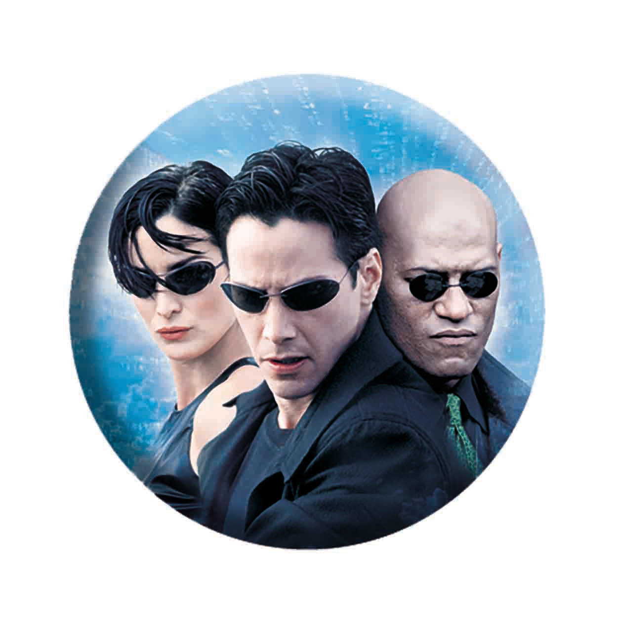 The Matrix Neo, Morpheus,  Trinity 1.25" Button - 6 pc prepack