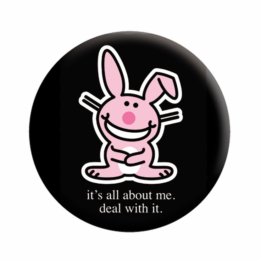 It's Happy Bunny All About Me 1.25" Button - 6 pc prepack