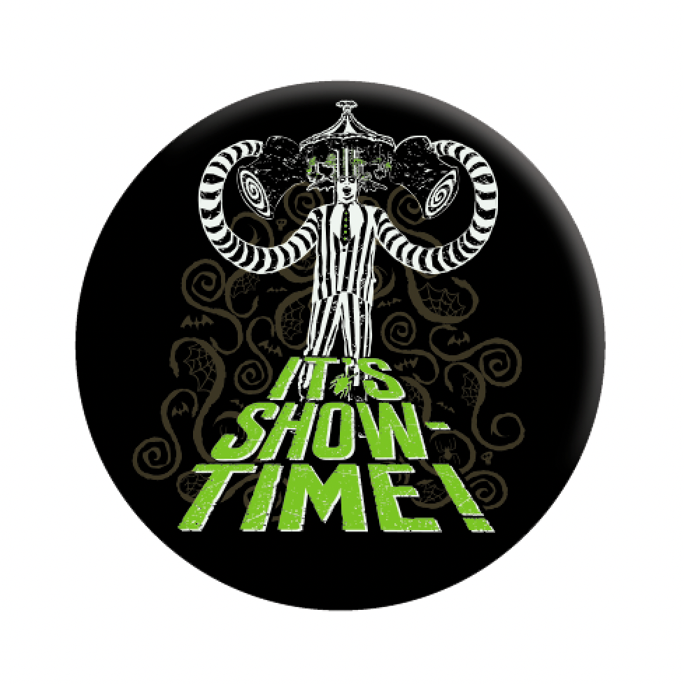 Beetlejuice It's Show Time! 1.25" Button - 6 pc prepack