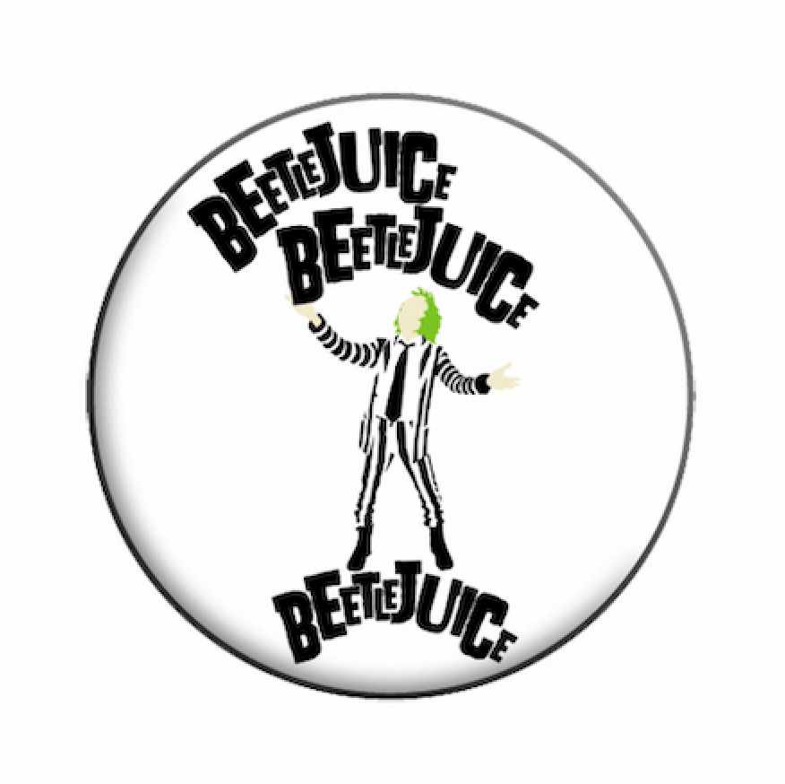 Beetlejuice 3 Times 1.25" Button - 6 pc prepack
