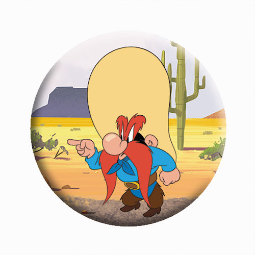 Looney Tunes Yosemite Sam 1.25" Button - 6 pc prepack