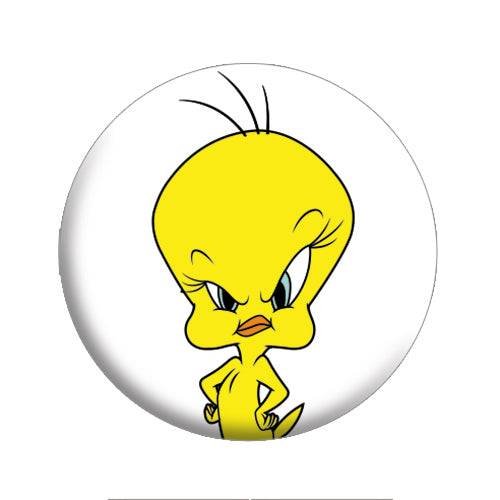 Looney Tunes Sassy Tweety 1.25" Button - 6 pc prepack